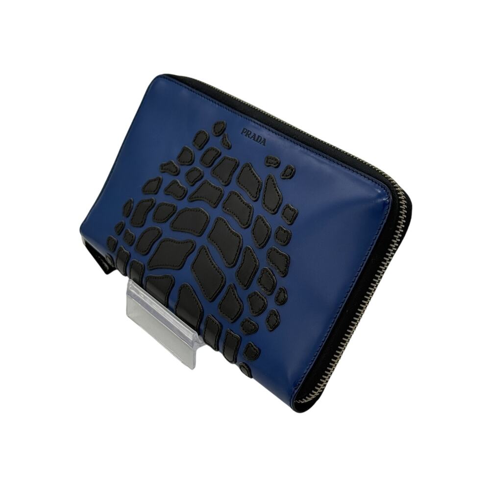 Prada Large Spazzolato Blue & Black Wallet/Clutch Organizer*Limited Edition*EUCC - Picture 15 of 15